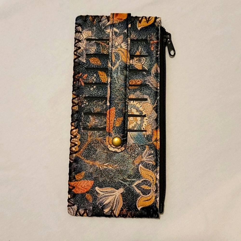 Boho vegan leather wallet